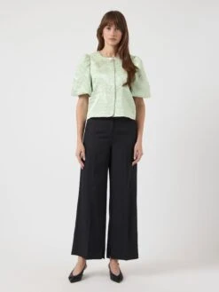 YASVIBE TOP MET KORTE MOUWEN -YAS Kleding Winkel 26039199 SmokeGreen 005