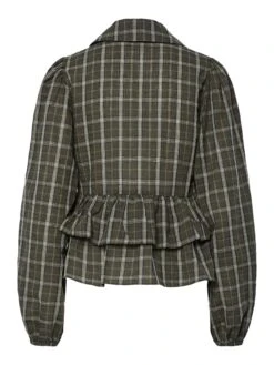 YASCINNA STRIK TOP MET LANGE MOUWEN -YAS Kleding Winkel 26039201 ForestNight 1230388 002