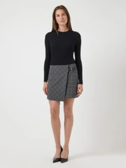 YASCICCO MW MINIROK -YAS Kleding Winkel 26039207 DarkGreyMelange 1230401 005