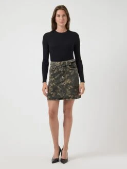 YASTAUPERA DENIM MINIROK -YAS Kleding Winkel 26039470 TaupeGray 1238876 005