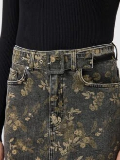 YASTAUPERA DENIM MINIROK -YAS Kleding Winkel 26039470 TaupeGray 1238876 006