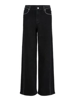 YASNOELLE HW STUDS JEANS 14 YASNOELLE HW STUDS JEANS -YAS Kleding Winkel 26039662 DarkGreyDenim 001