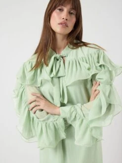 YASNOEL MIDI-JURK -YAS Kleding Winkel 26039898 SmokeGreen 006