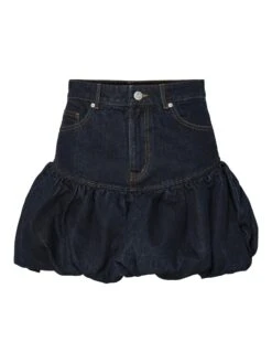 YASBROOKE DENIM BUBBEL MINIROK 12 YASBROOKE DENIM BUBBEL MINIROK -YAS Kleding Winkel 26039908 DarkBlueDenim 001