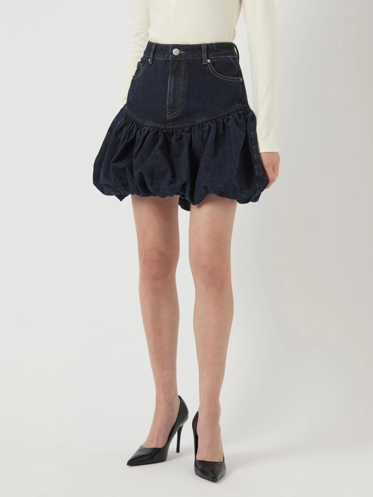 YASBROOKE DENIM BUBBEL MINIROK 3 YASBROOKE DENIM BUBBEL MINIROK