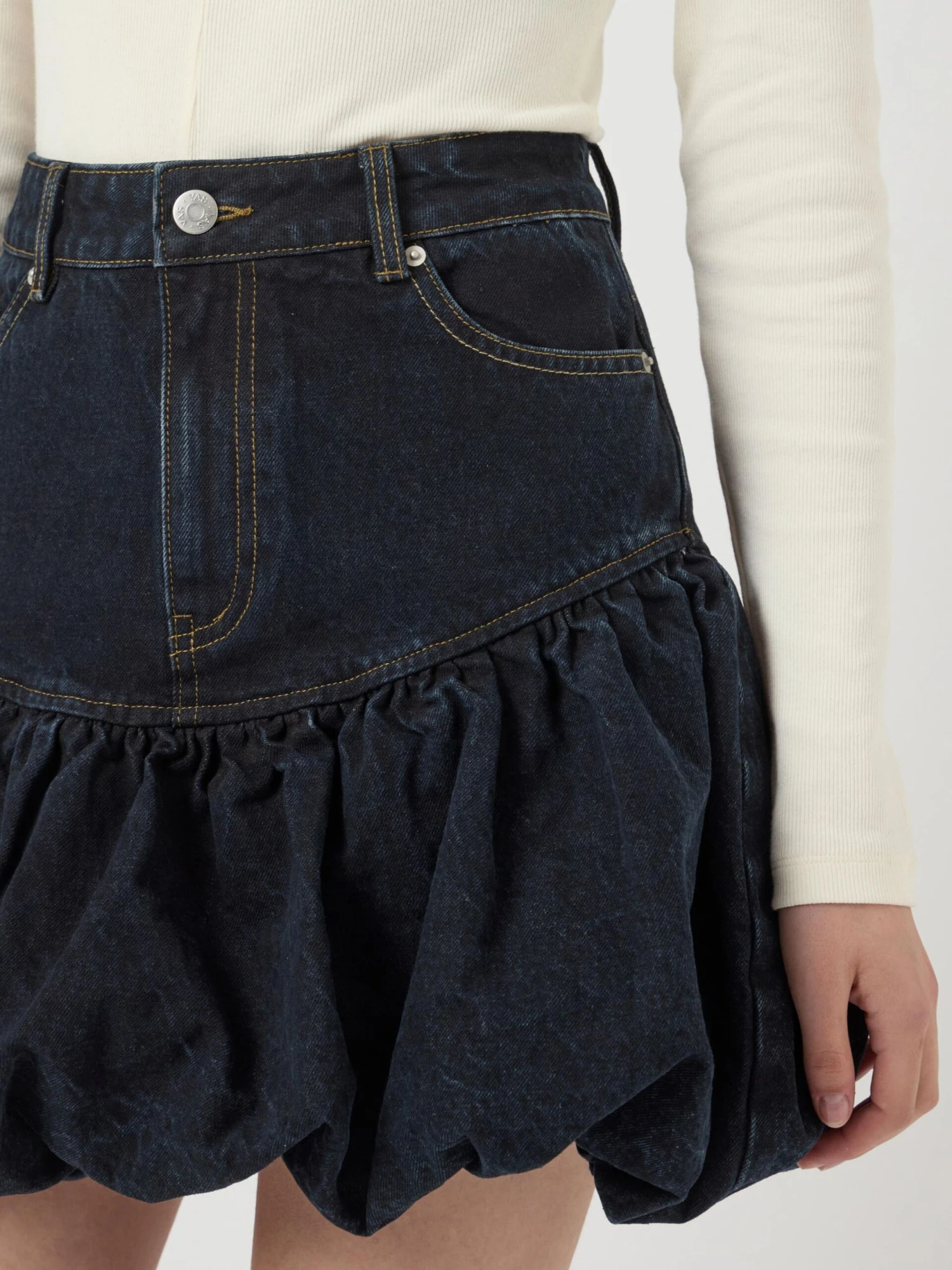 YASBROOKE DENIM BUBBEL MINIROK 5 YASBROOKE DENIM BUBBEL MINIROK - Afbeelding 3