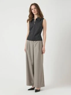 YASNAOMI MOUWLOZE TOP -YAS Kleding Winkel 26039974 DarkGreyMelange 1252014 005