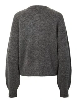 YASJOHI WOL GEBREID VEST 13 YASJOHI WOL GEBREID VEST -YAS Kleding Winkel 26040004 MediumGreyMelange 002