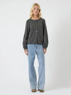 YASJOHI WOL GEBREID VEST 11 YASJOHI WOL GEBREID VEST -YAS Kleding Winkel 26040004 MediumGreyMelange 005