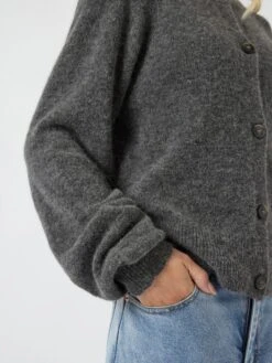 YASJOHI WOL GEBREID VEST 10 YASJOHI WOL GEBREID VEST -YAS Kleding Winkel 26040004 MediumGreyMelange 006