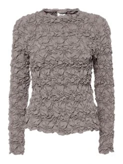 YASMERA TOP MET LANGE MOUWEN -YAS Kleding Winkel 26040040 TaupeGray 001