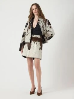 YASCAROLINE HW KOE LEREN MINIROK -YAS Kleding Winkel 26040068 ChocolateBrown 1254957 005