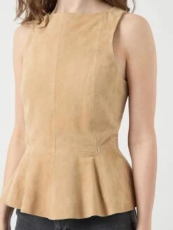 YASNOAH SUÈDE LEER TOP -YAS Kleding Winkel 26040447 Lark 006